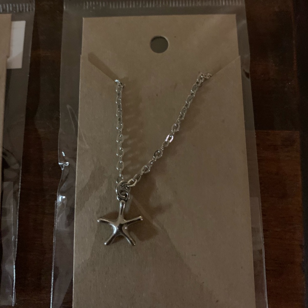 Silver Tone Beach Shell Starfish Sand Dollar Charm - Picture 7 of 8